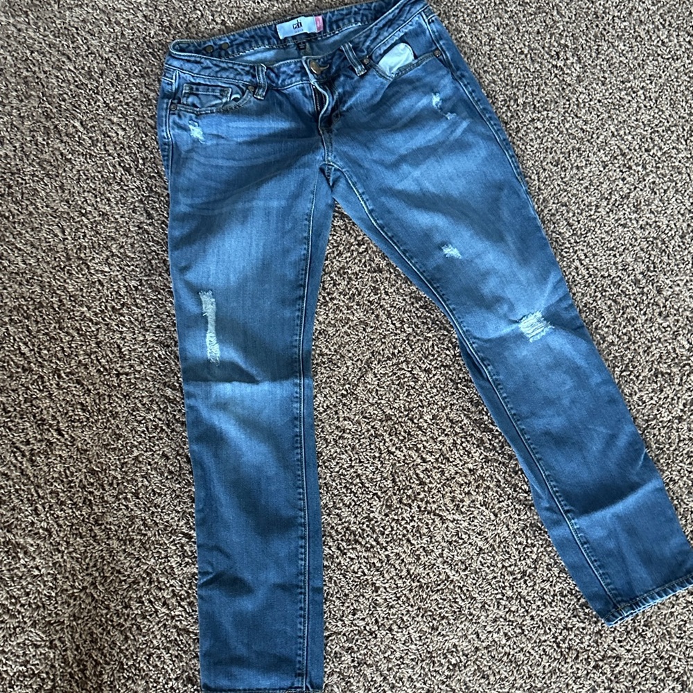 Women's Blue Distressed Jeans